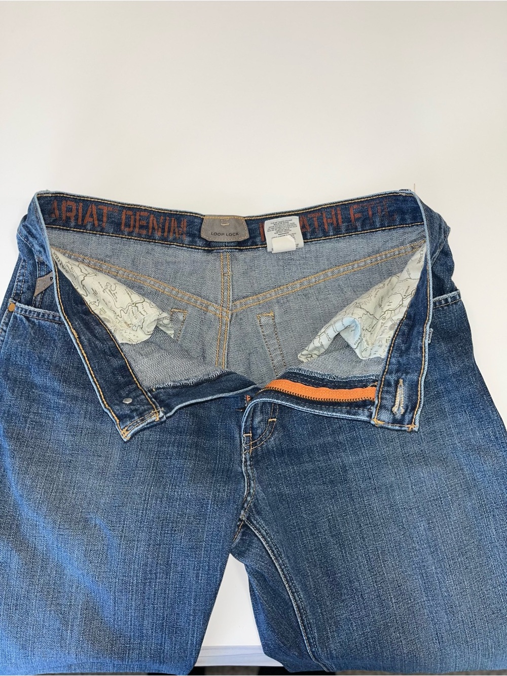 Ariat M3 Athletic Fit Jeans Loop Lock Medium Wash Blue Western Men’s 33x36 - Picture 7 of 14